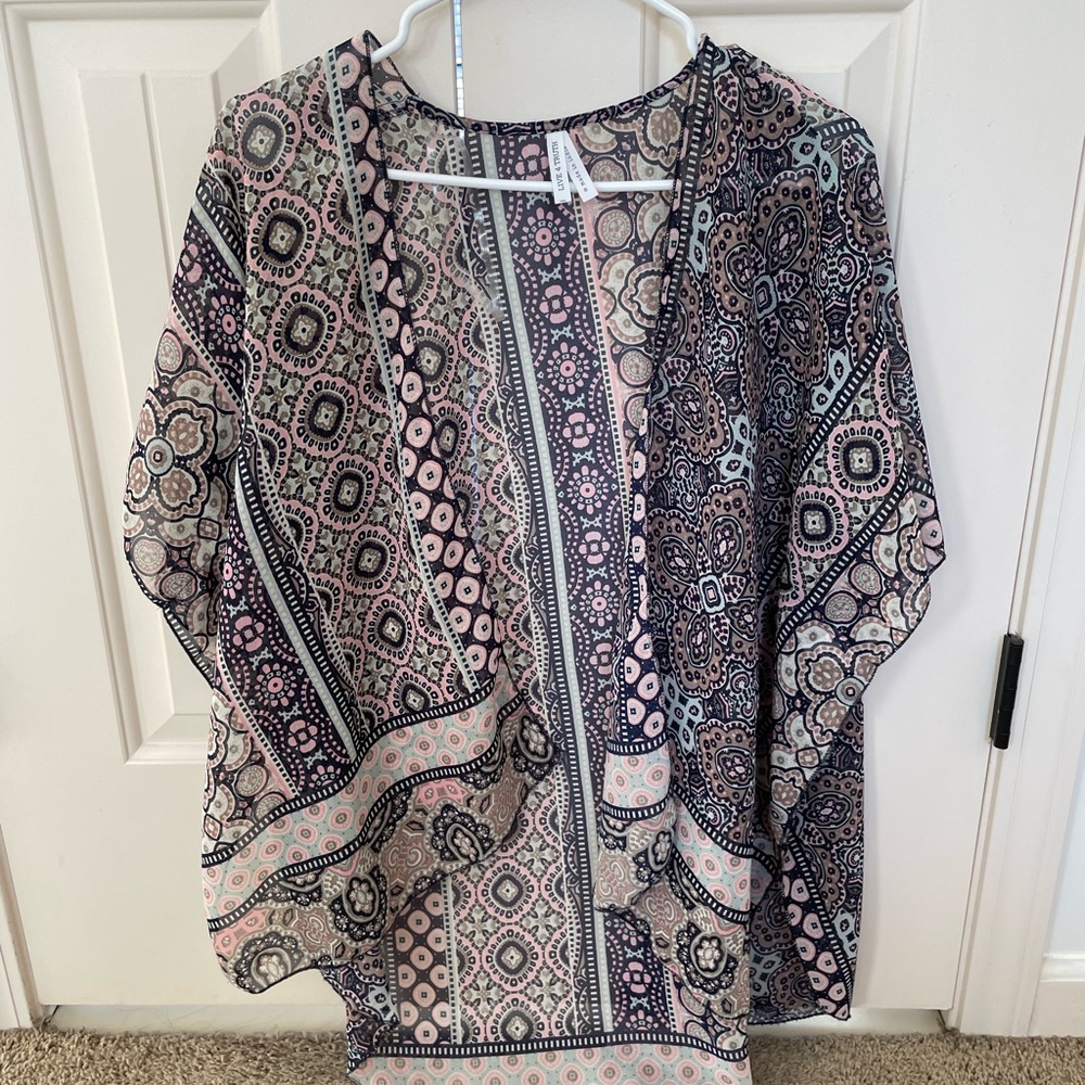 Lightweight pastel sheer poncho